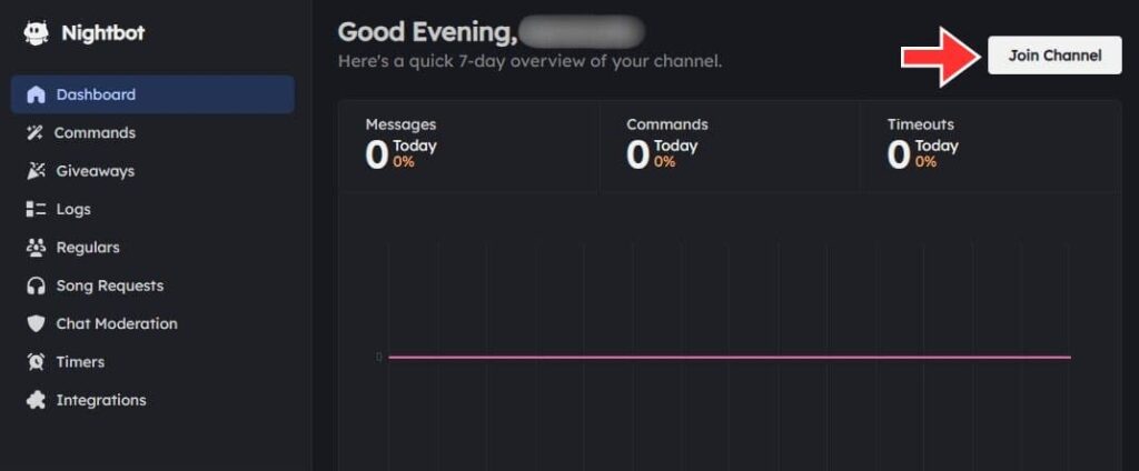 Join Channelをクリック