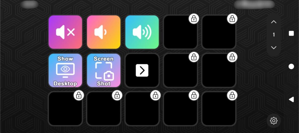 3×5のボタン配置